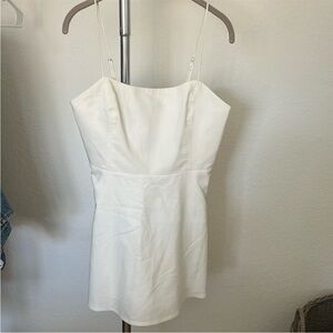 Zara Linen Blend White Dress